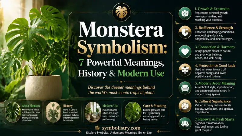 Monstera Symbolism: 7 Powerful Meanings, History & Modern