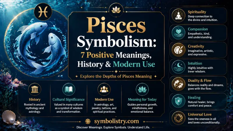 Pisces Symbolism: 7 Positive Meanings, History & Modern Use