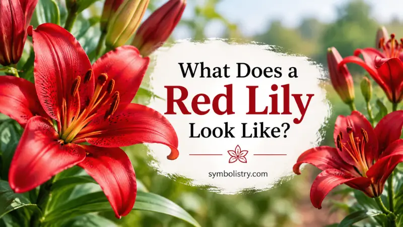 Red lily flower with vibrant petals showing its shape, color, and natural beauty